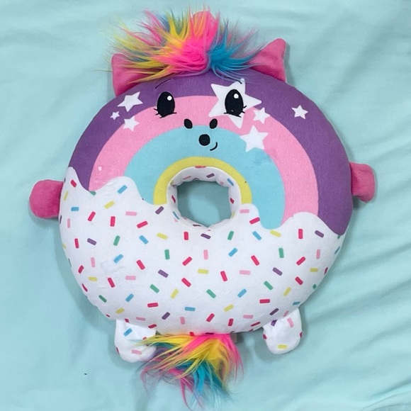 Pikmi pops surprise stuffed plush rainbow unicorn donut 11” 💖💜 - Picture 1 of 8